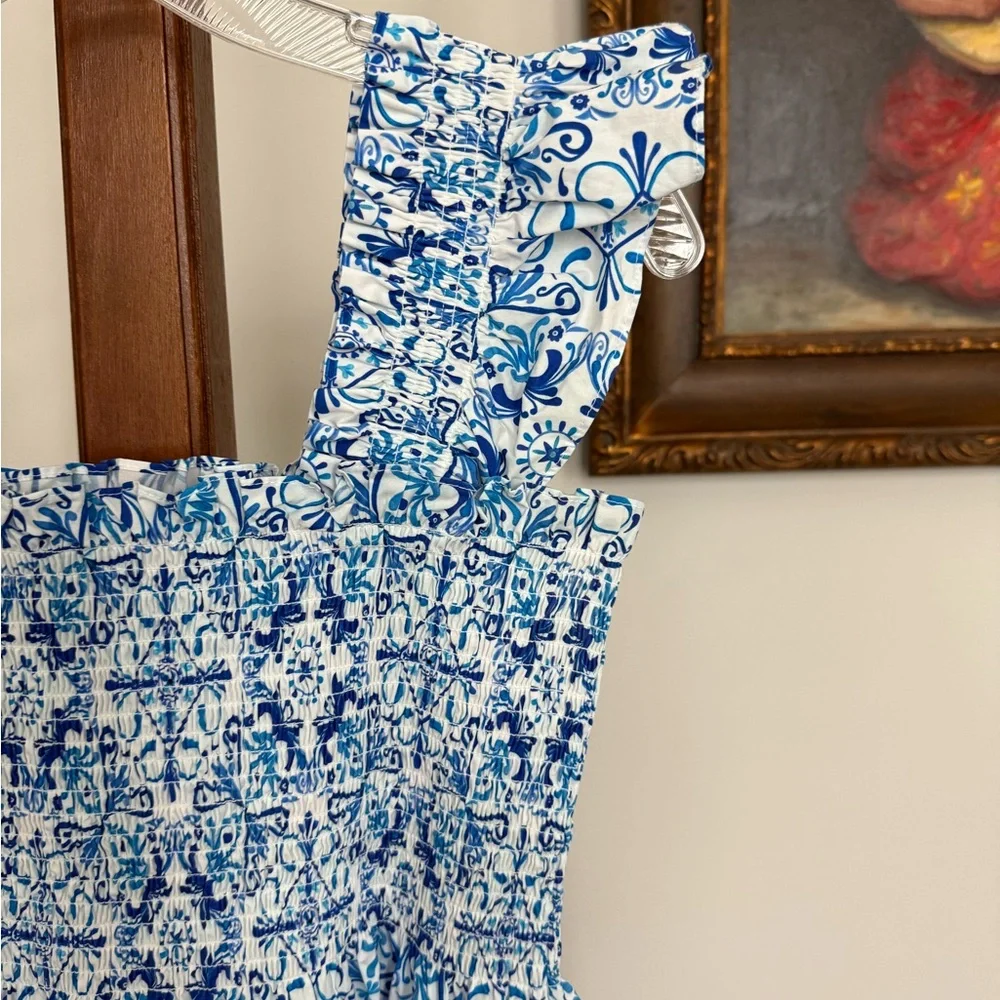 Hill House Ellie Nap Dress in Blue Mosaic - Picture 7 of 16